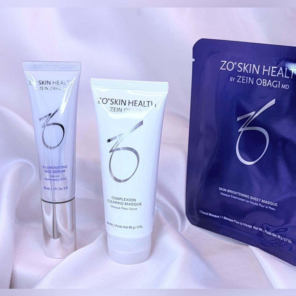 ZO AOX Serum + Complexion Clearing Masque, Brightening Mask, travel bag $185 val